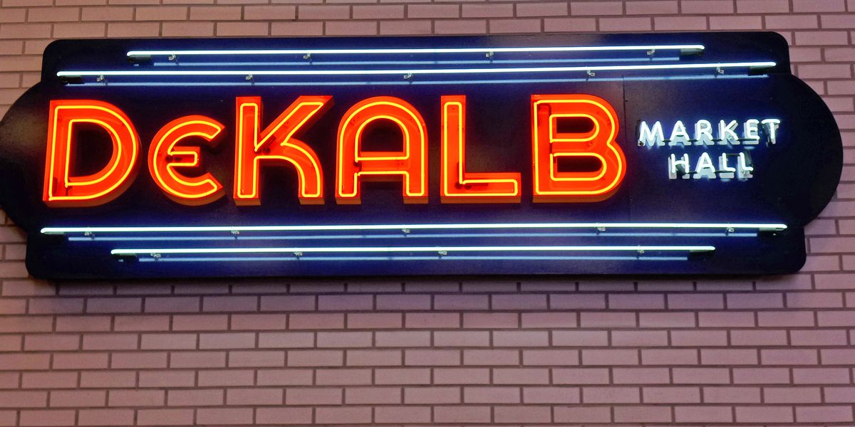 DeKalb Market Hall Neon Sign